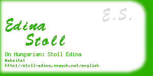 edina stoll business card